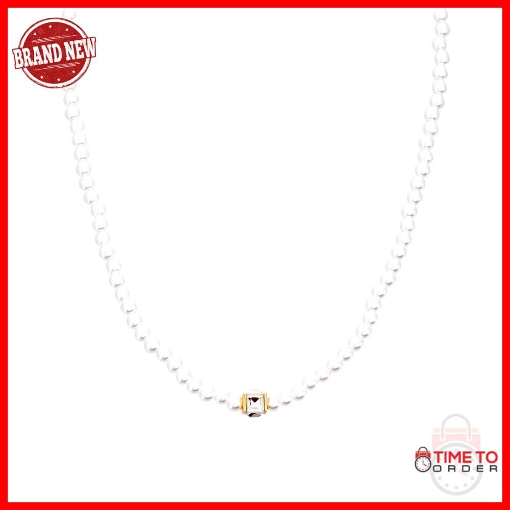 Gold Plated Pearl Beaded Necklace with Extender, Nickel-Free